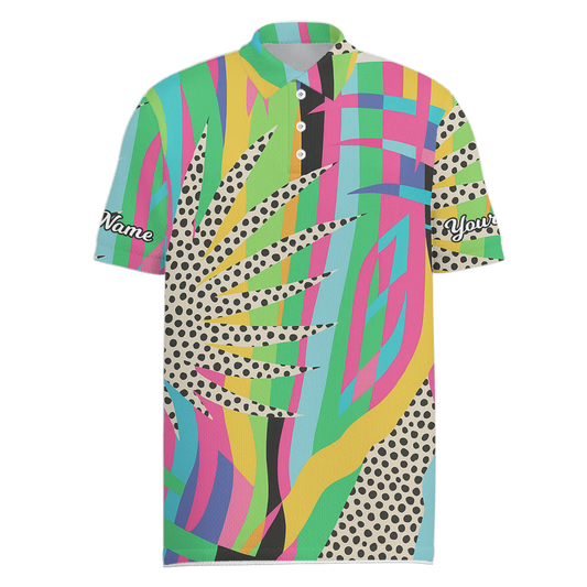 Personalized Abstract Colorful Golf Polo Shirt for Men K8173 main image - Men Polo S