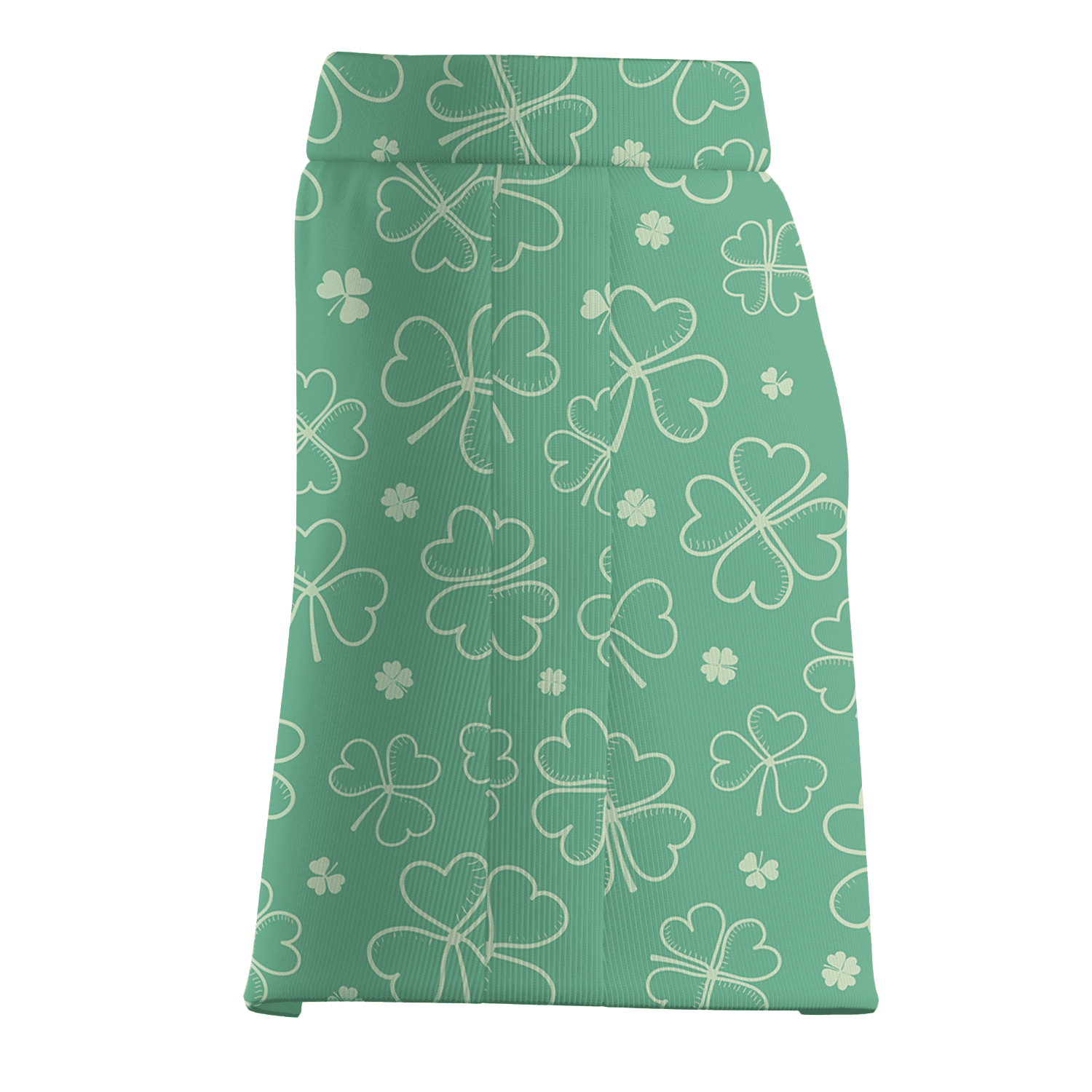 Personalized Women's Mint Green Shamrock Clover Print Golf Skort Y3375 additional image 3
