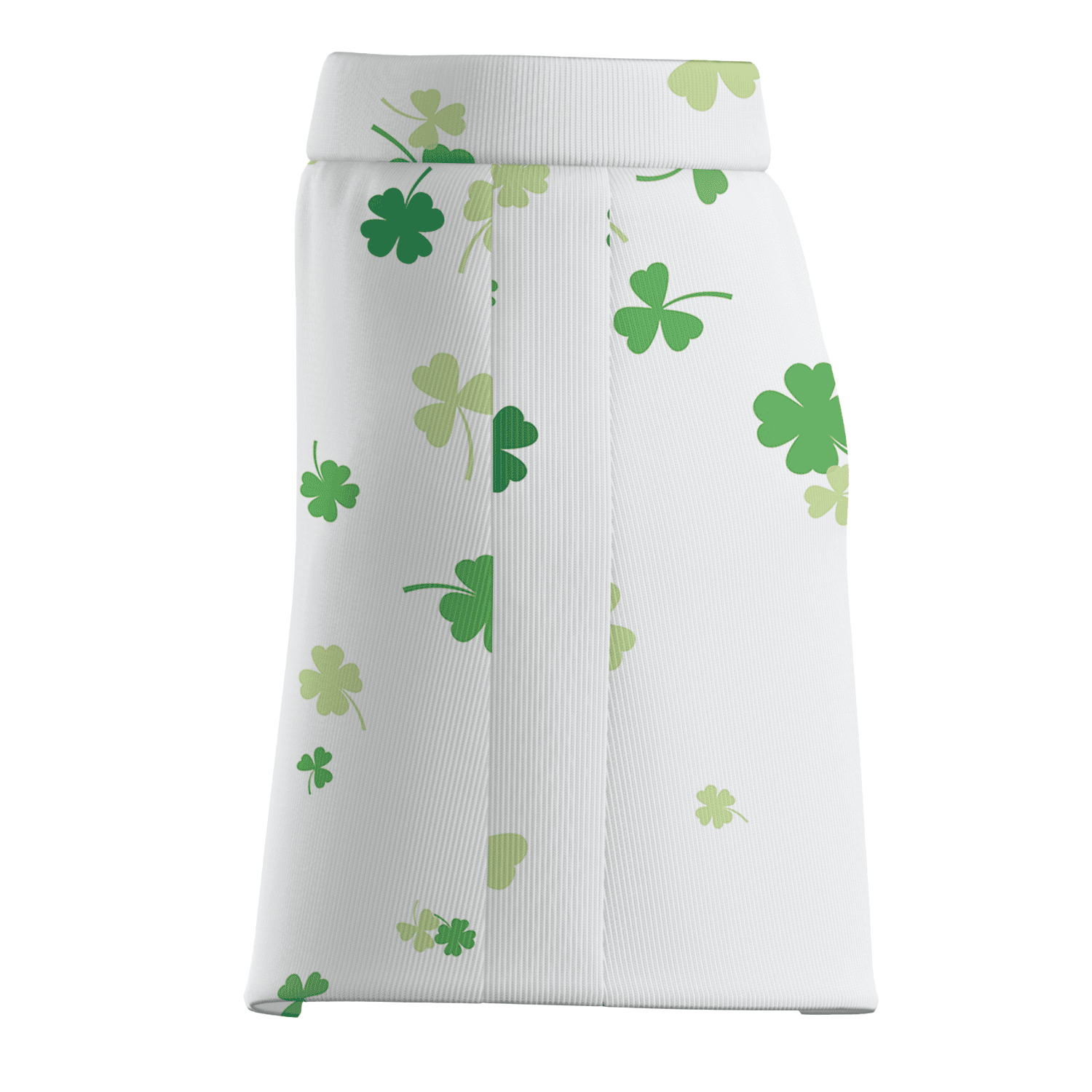 Personalized White Green Clover Print Women's Golf Skort M7719 additional image 3