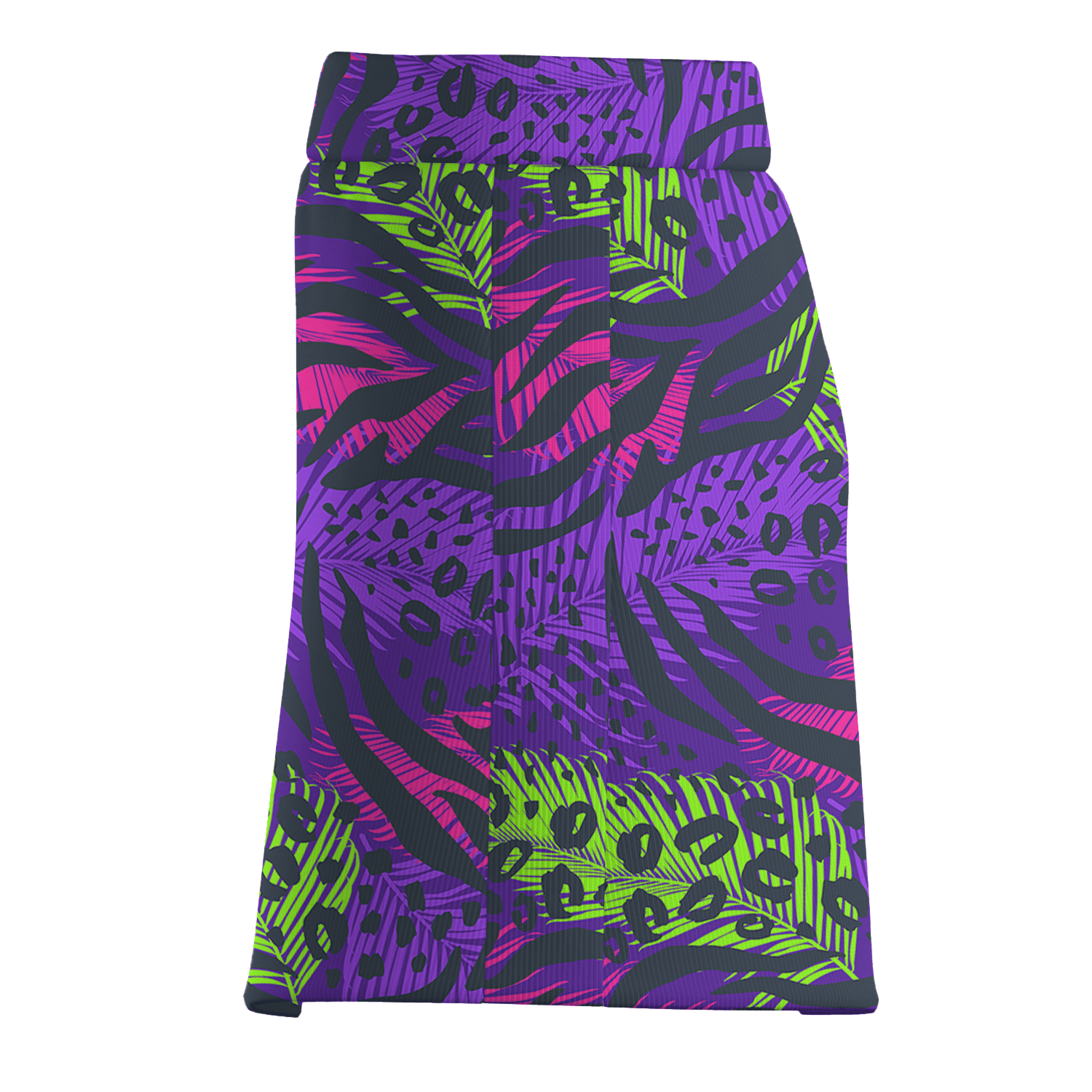 Personalized Women's Vibrant Purple Neon Animal Print Golf Skort A8642 additional image 3