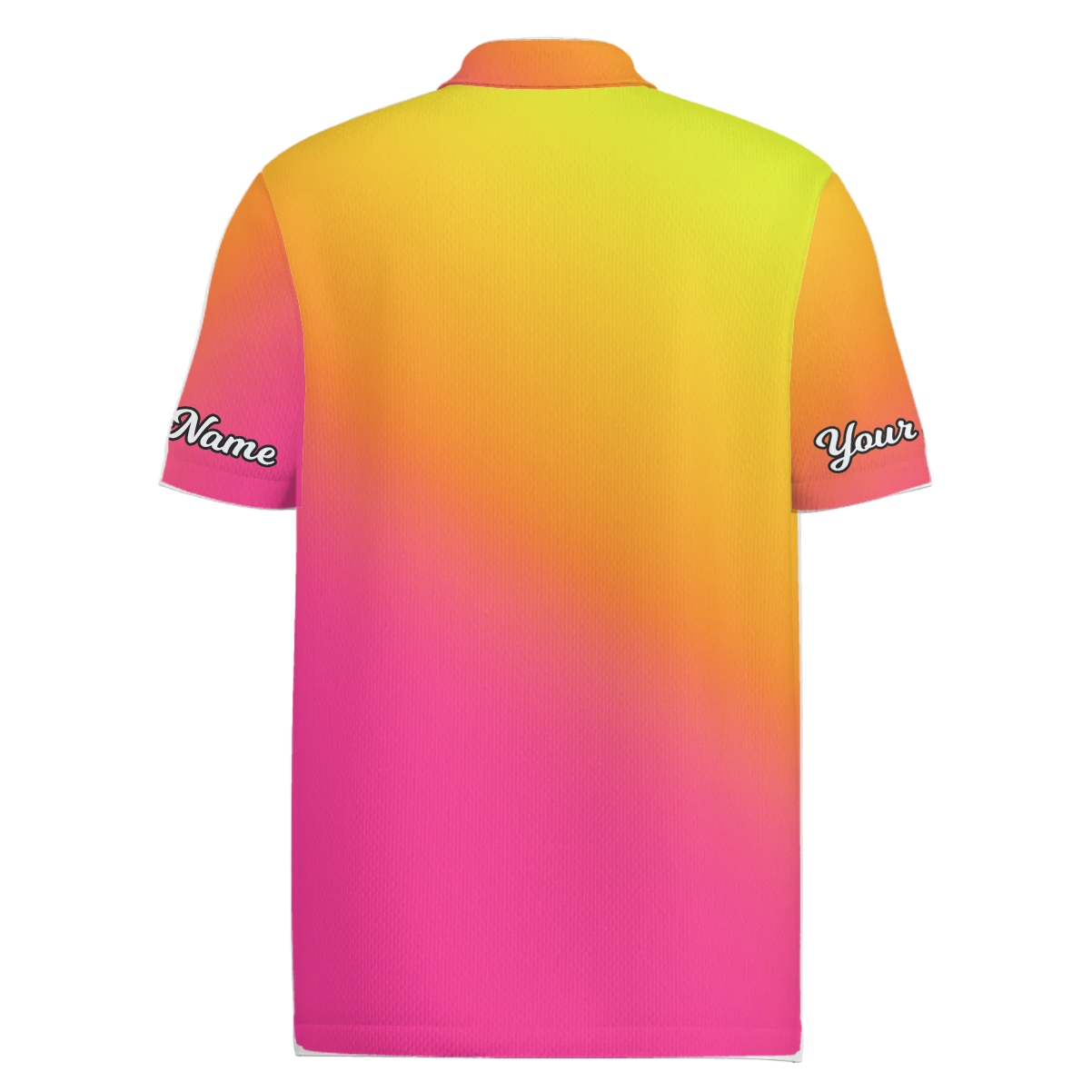 Personalized Yellow Orange Pink Gradient Ombre Golf Polo Shirt for Men X1478 additional image 1