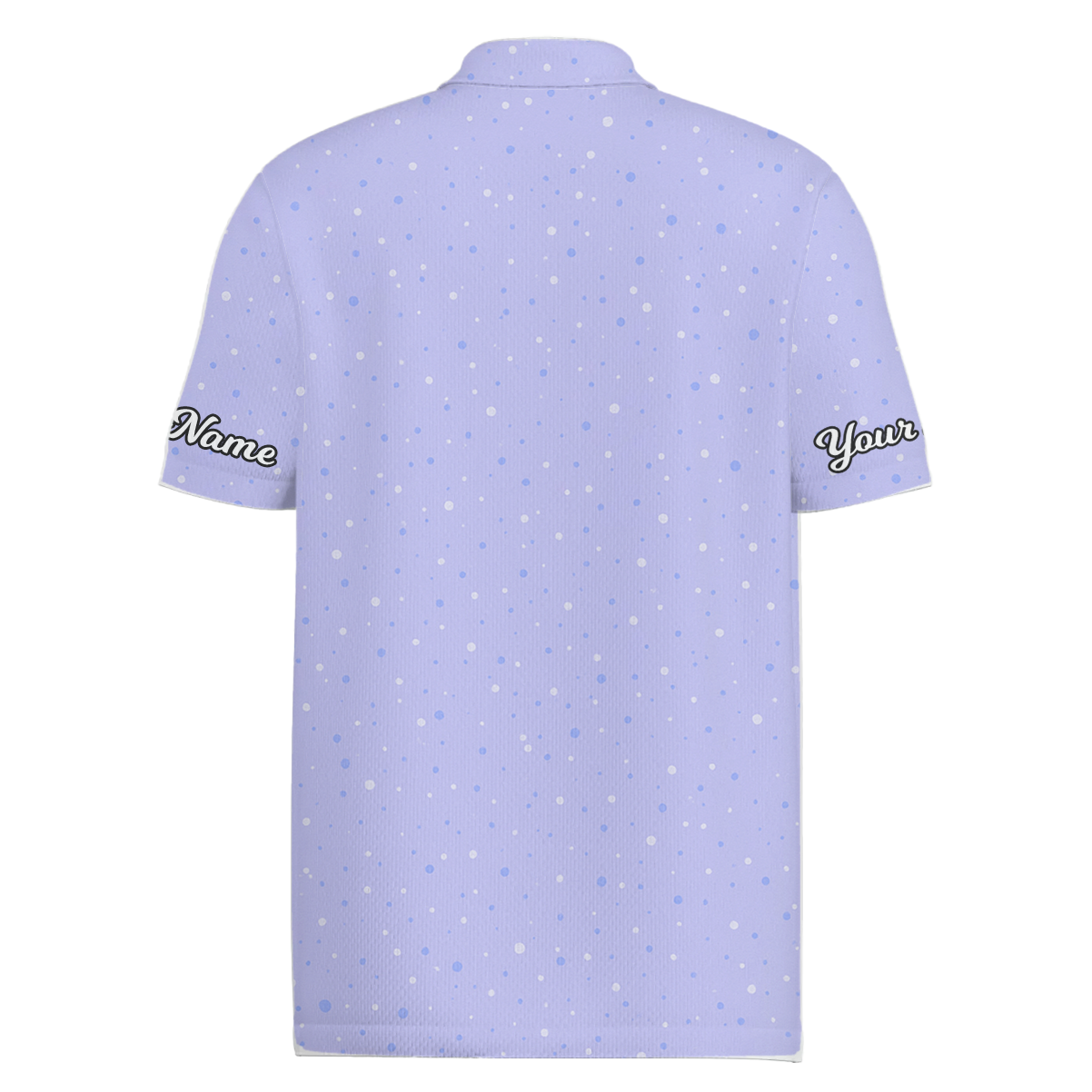 Personalized Dot Pattern Golf Polo Shirt for Men Lavender K4141 additional image 1