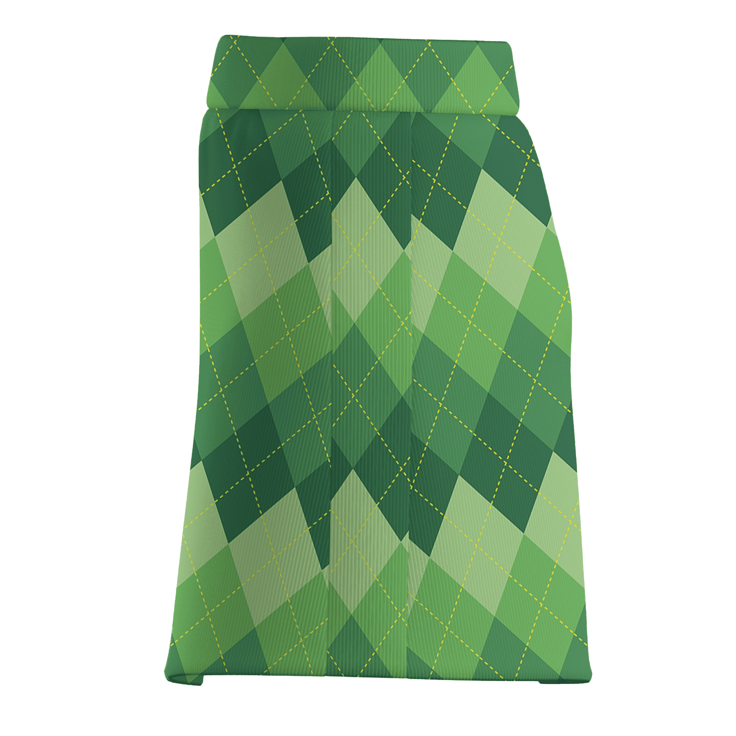 Personalized Women's Green Argyle Pattern Athletic Golf Skort C2761 additional image 3
