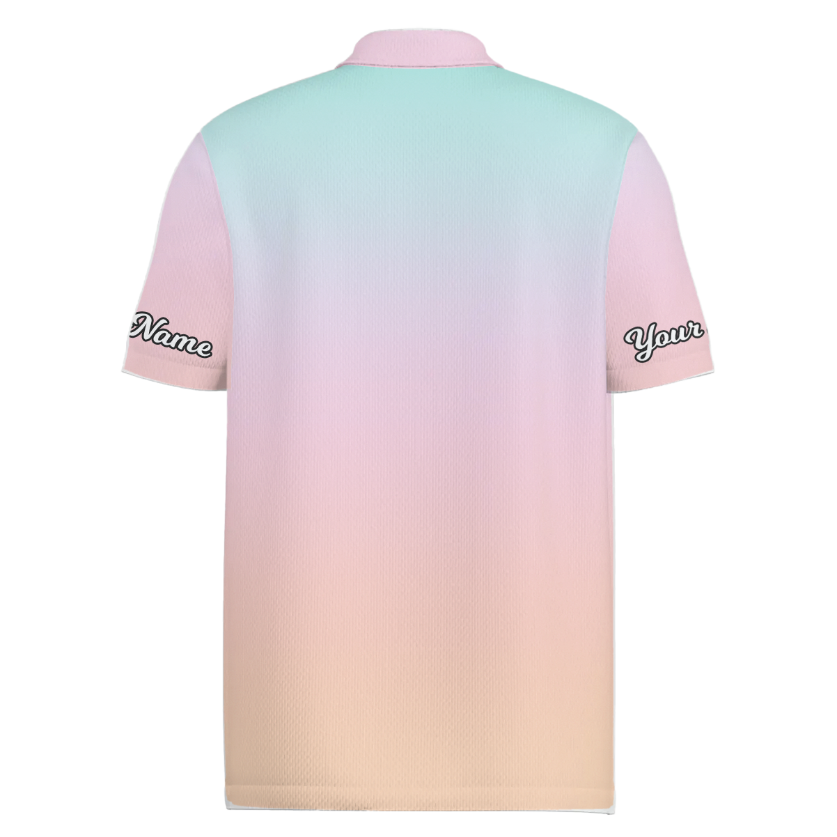 Personalized Pastel Gradient Men's Golf Polo Shirt Q6439 additional image 1