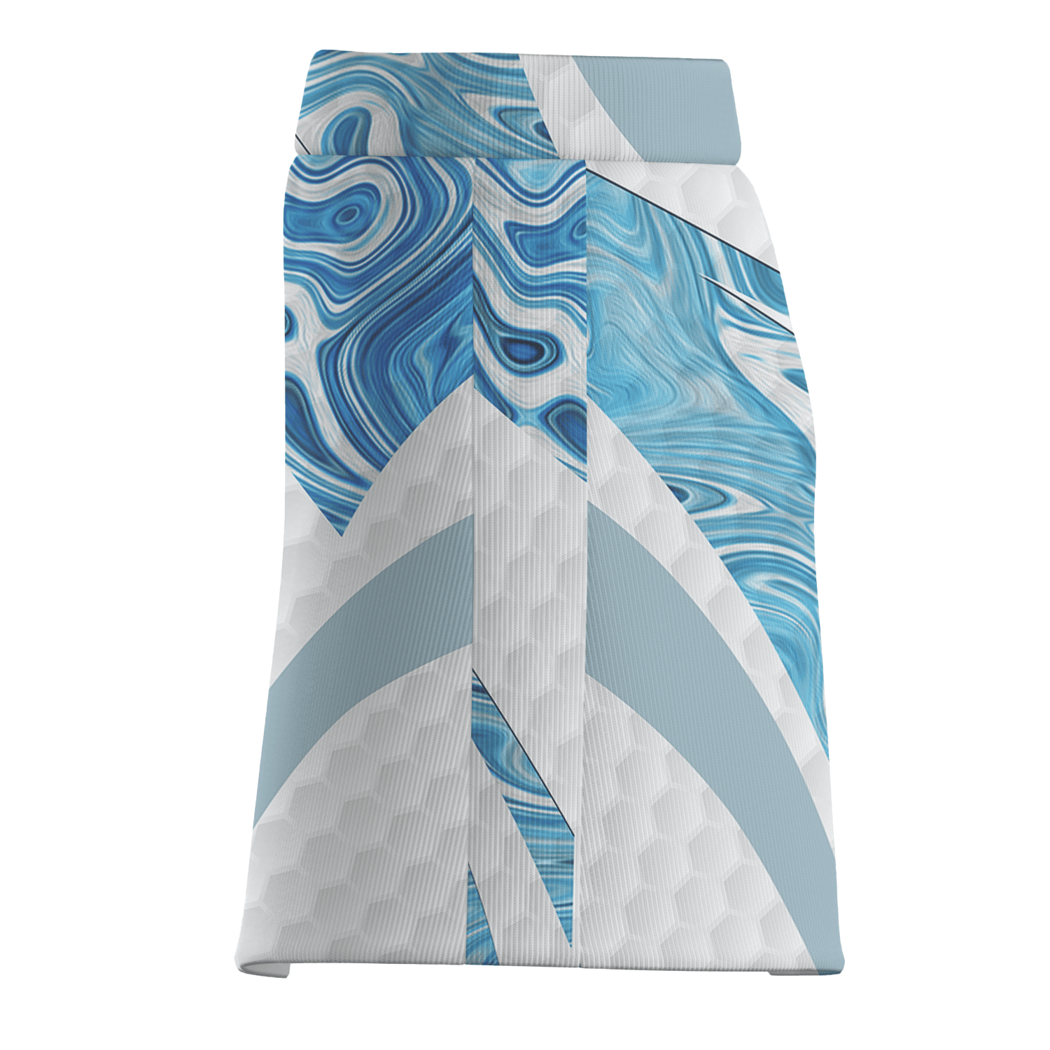Personalized Women's Blue Marble Swirl & White Hexagon Golf Skort Q7851 additional image 3