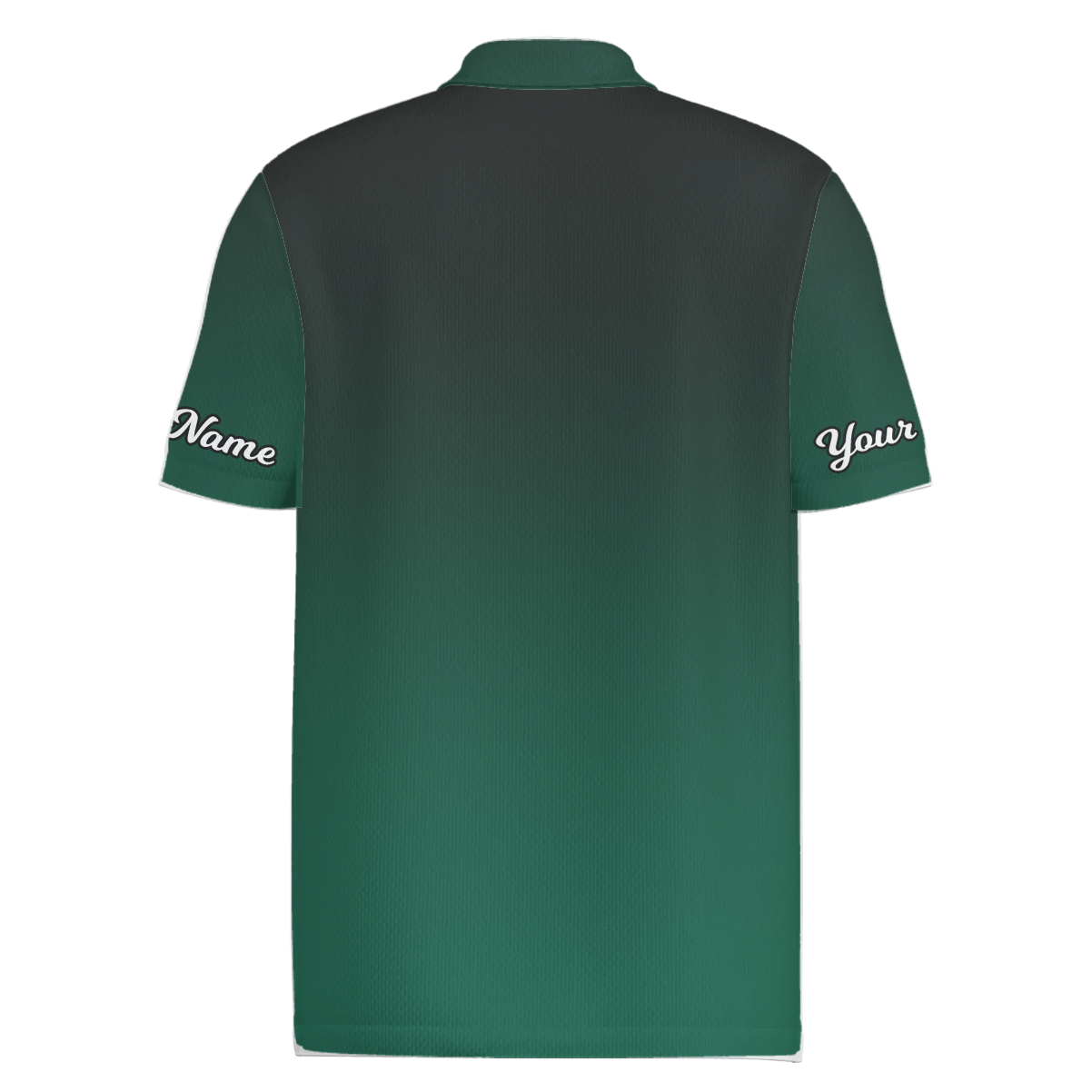 Personalized Ombre Golf Polo Shirt for Men Black Green L4794 additional image 1