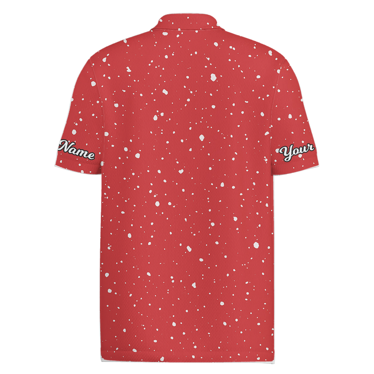 Personalized Red Splatter Golf Polo for Men Custom Name Z6671 additional image 1
