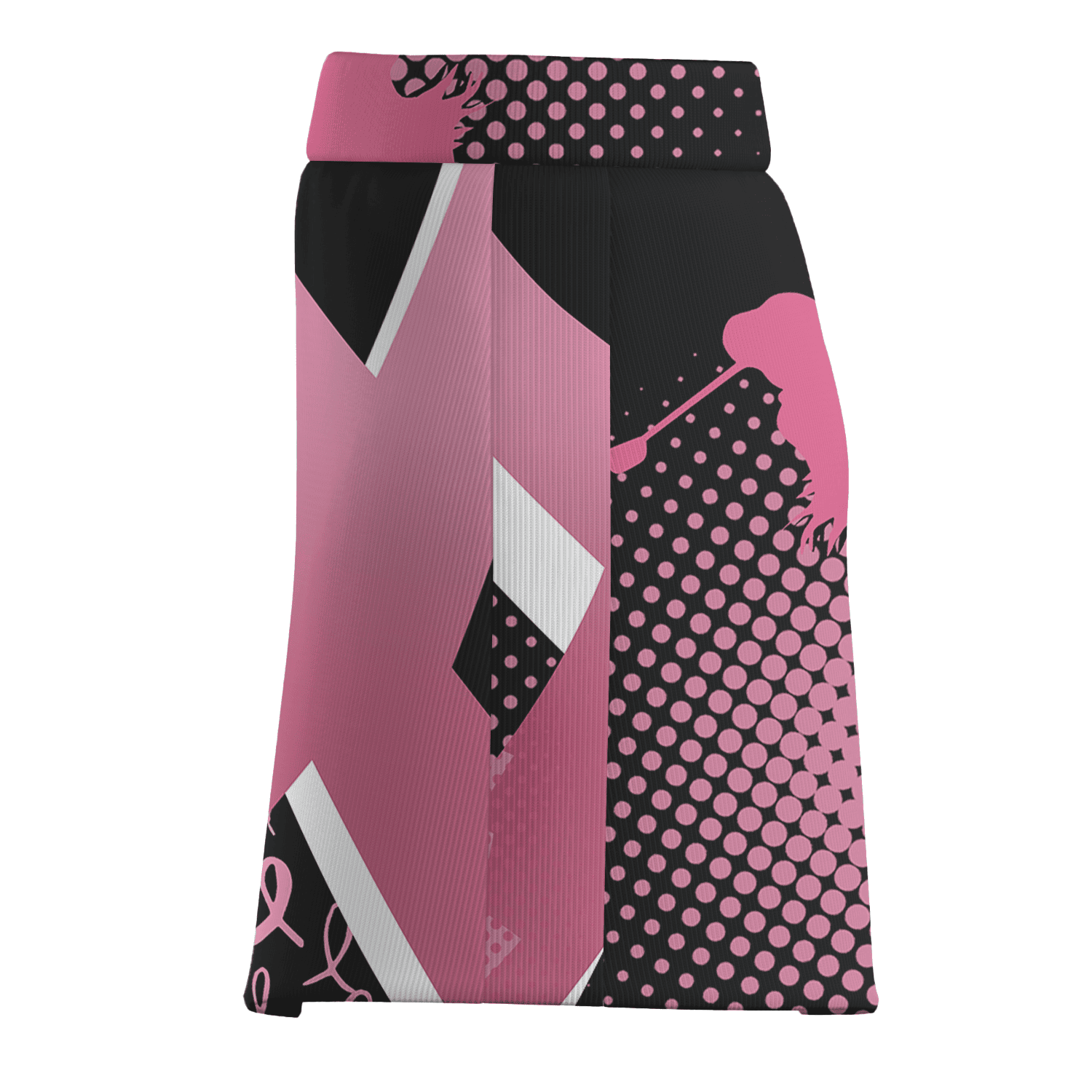 Personalized Pink Black White Ribbon & Golfer Print Women's Athletic Golf Skort E6166 additional image 3