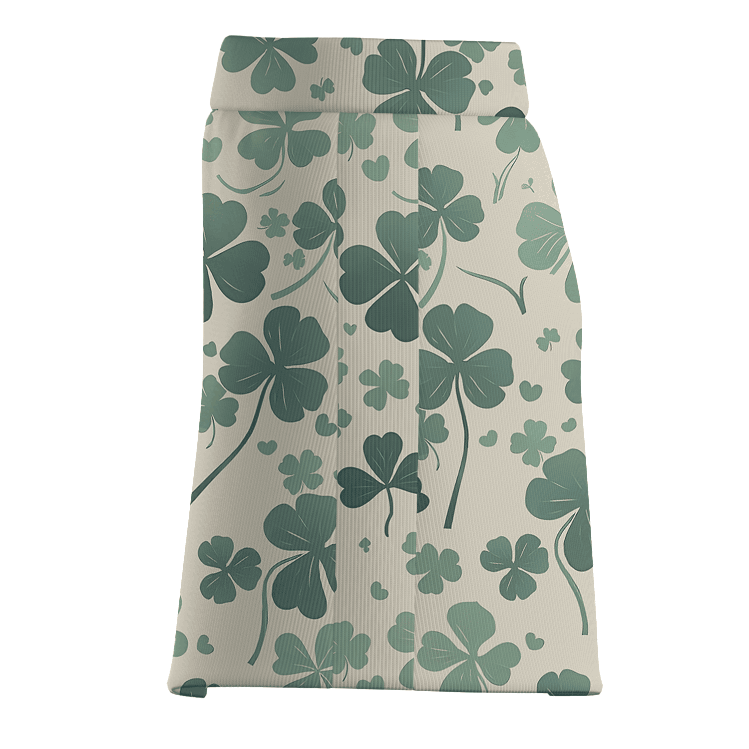 Personalized Women's Cream Green Shamrock & Heart Print Golf Skort A6419 additional image 3