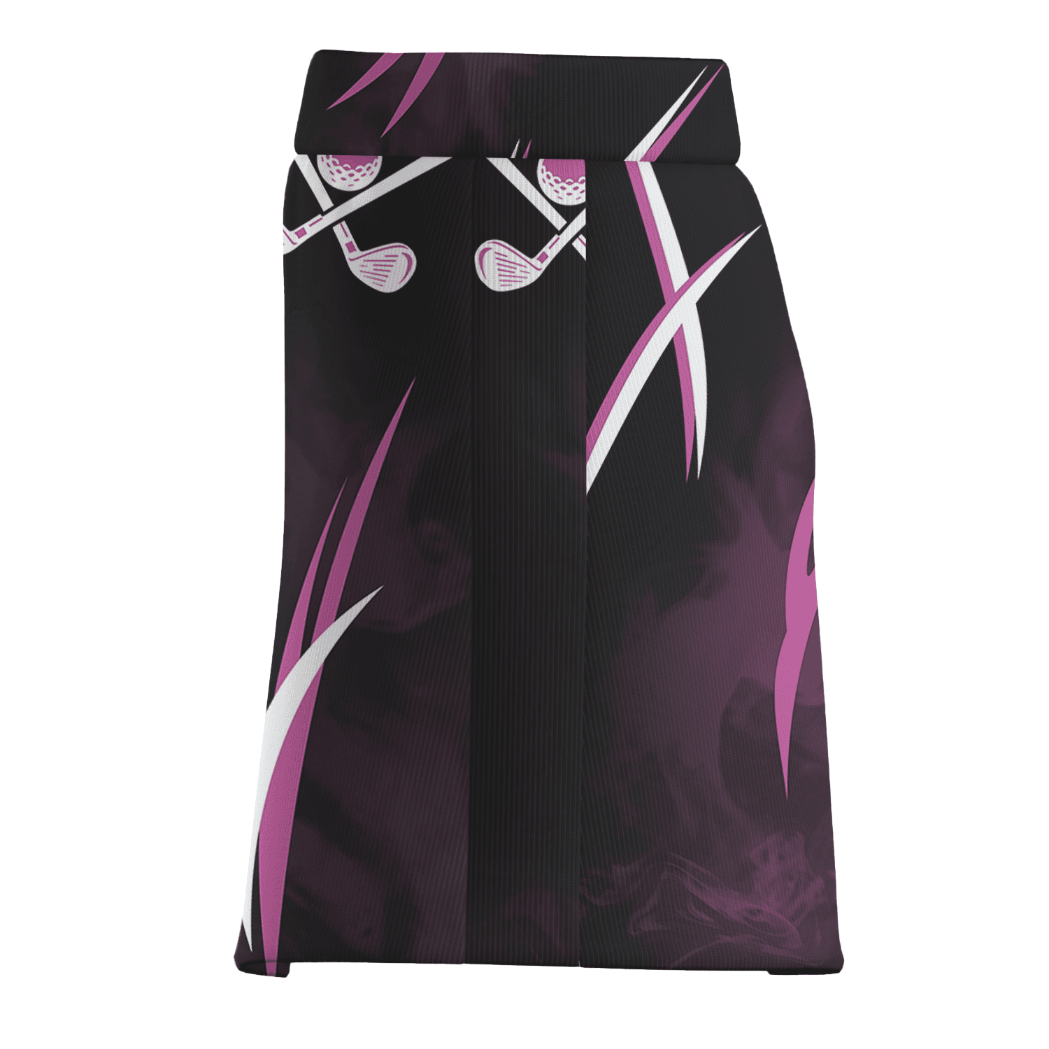 Personalized Women's Black Purple Abstract Golf Skort with Golf Clubs X1416 additional image 3