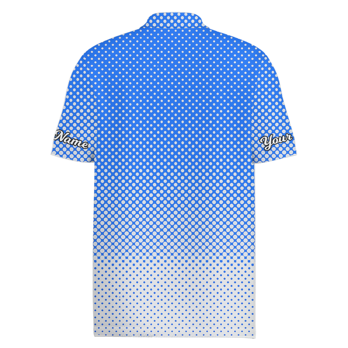 Personalized Blue White Dot Fade Golf Polo Shirt Men D1496 additional image 1