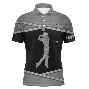 Men's Black Golf Polo Shirt - Premium Golf Apparel for Men - Personalized Golf Gifts for Golfers N3389