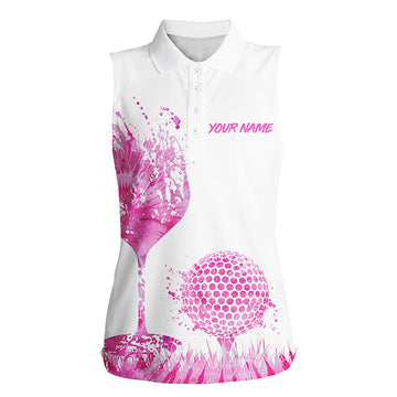 
Pink Tie Dye Women's Sleeveless Polo Shirt | Custom Golf Attire & Personalized Gifts
 N8216