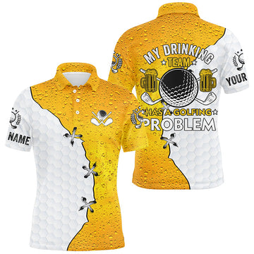 Men's Beer Pattern Golf Polo Shirt N7473