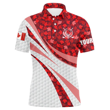 Men's Canada Golf Polo Shirt with Red Maple Leaves N5751