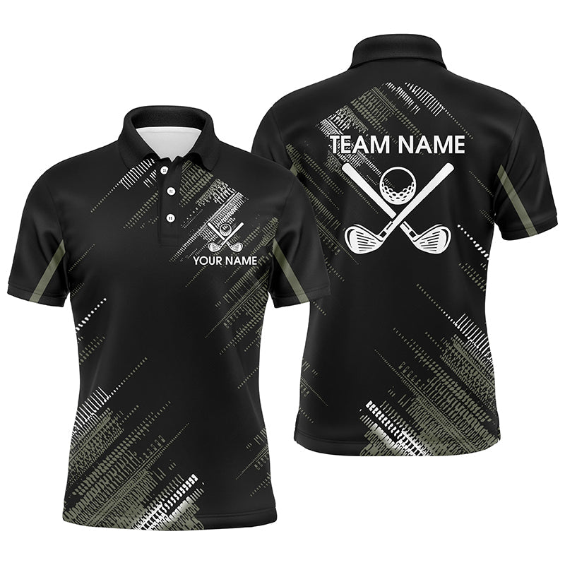 Men's Custom Golf Polo Shirts - Black, Team Golf Shirts, Ideal Gifts for Golfers N7343
