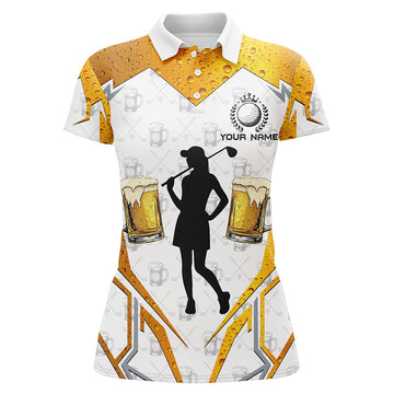 
Women's Custom Golf Polo Shirt - Cool Golf & Beer Design, Perfect Golf Gifts for Ladies
 N8225