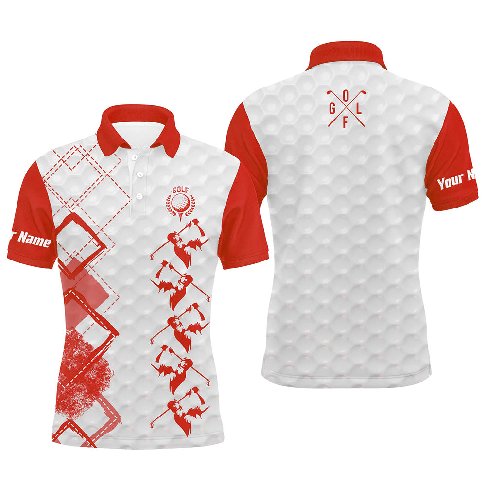 
Men's Custom Red and White Golf Polo Shirt | Personalized Golf Apparel for Enthusiasts
 N8226