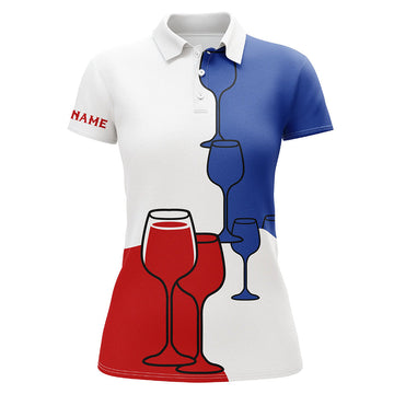 
Women's Red, White and Blue Golf Polo Shirt - Custom Golf Apparel, Perfect Gift for Golfers
 N8337