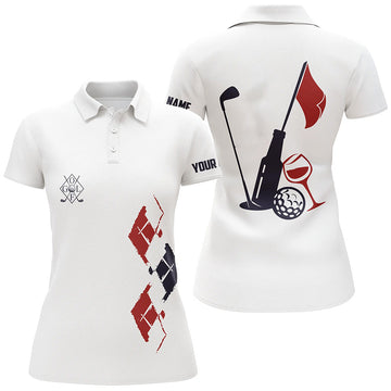 Women's Vintage Golf and Wine Polo Shirt - Custom Golf Club Team Apparel N5356