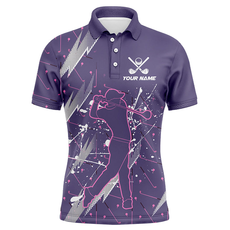 
Men's Custom Purple Camo Golf Polo Shirt - Cool, Comfortable Casual Wear for Golf Enthusiasts
 N8223