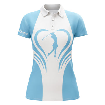 Personalized 3D Women's Love Golf Polo Shirts in Multi-Color - Unique Golf Gifts for Women N3464