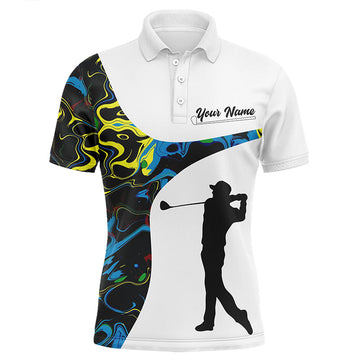 Men's Custom Camo White Golf Polo Shirts - Premium Golf Wear N7290