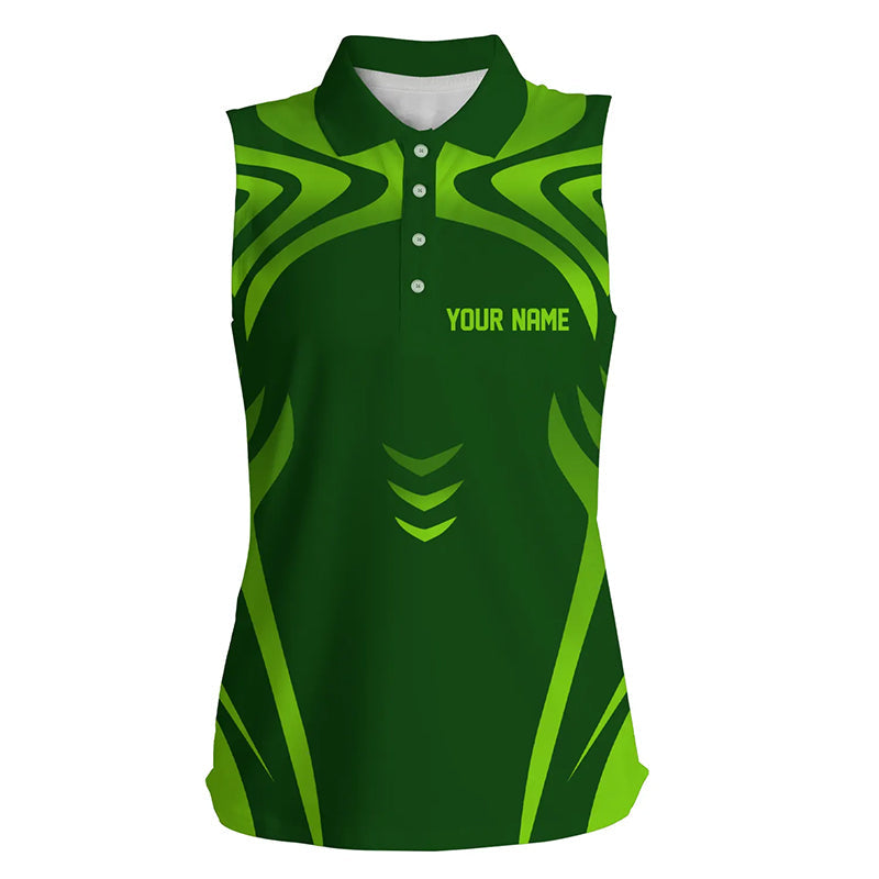 
Green Gradient Women's Sleeveless Polo Shirt - Custom Golf Apparel for Ladies, Personalized Golf Gifts
 N8338