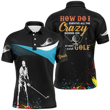 Men's Water Color Golf Polo Shirt L0214