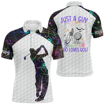 Men's Multicolor Spider Web Golf Polo L0110