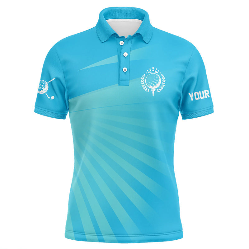 Customized Blue Men's Golf Polo Shirt with Personalized Name - Perfect Golfing Gift L1353